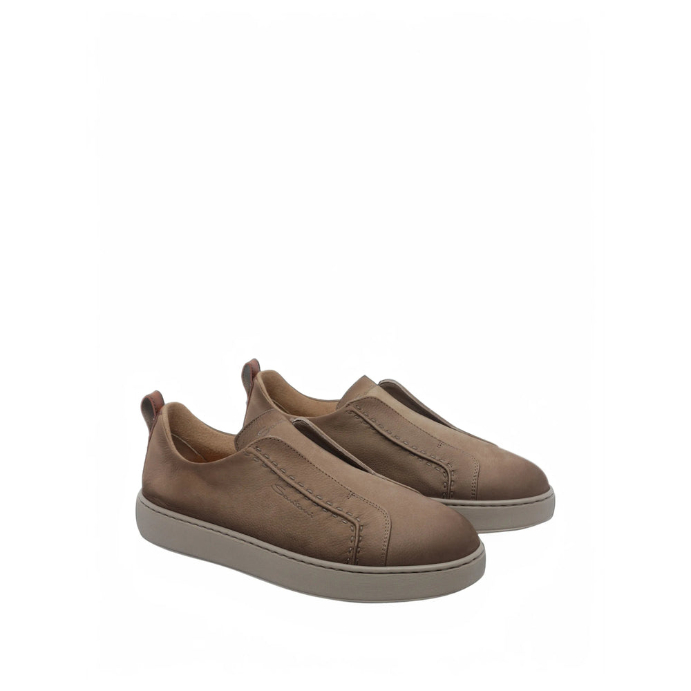 Santoni Brown Trainers - Slip-Ons Men SANTONI