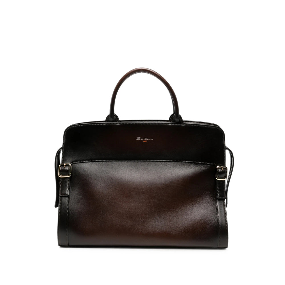 Santoni Brown Tote Bags Men SANTONI