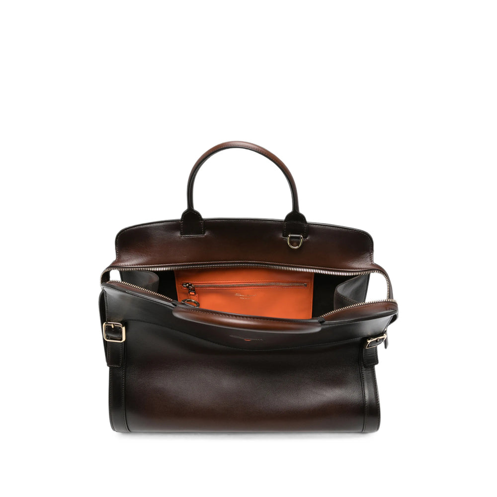 Santoni Brown Tote Bags Men SANTONI