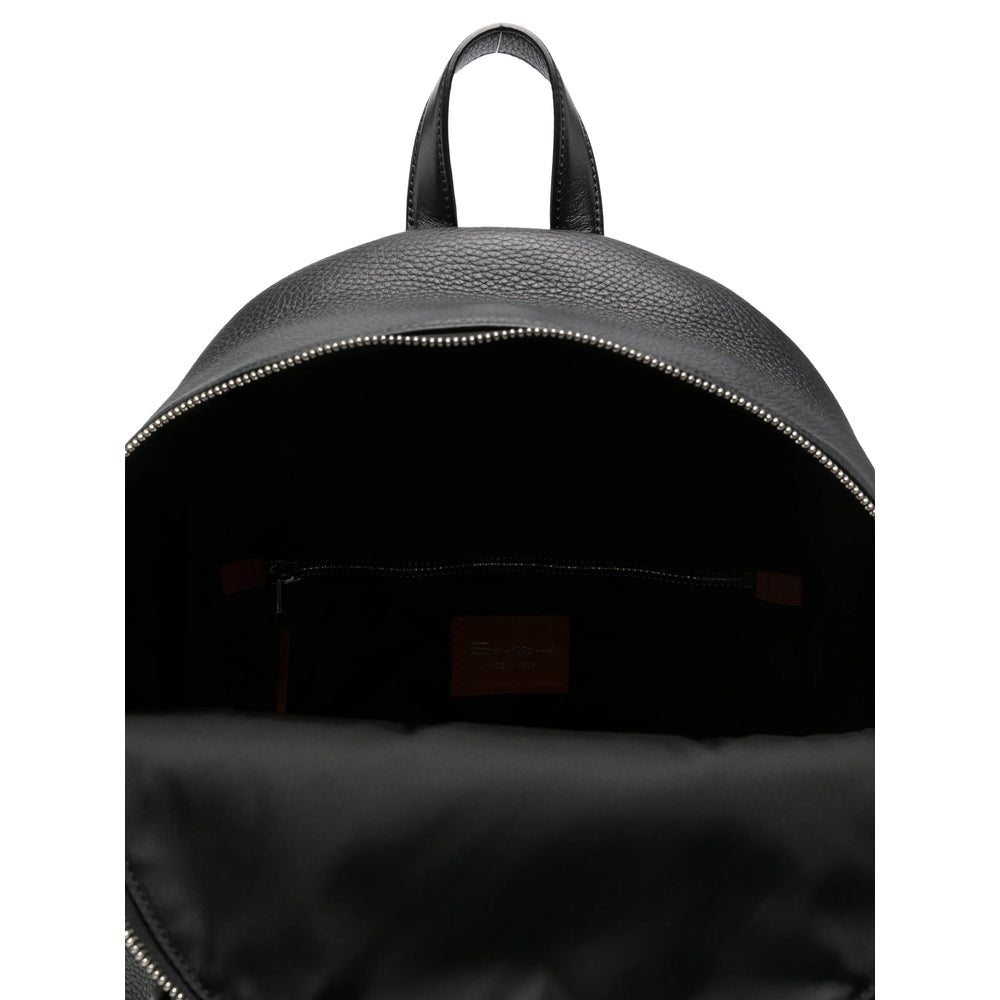 Santoni Black Backpacks Men SANTONI