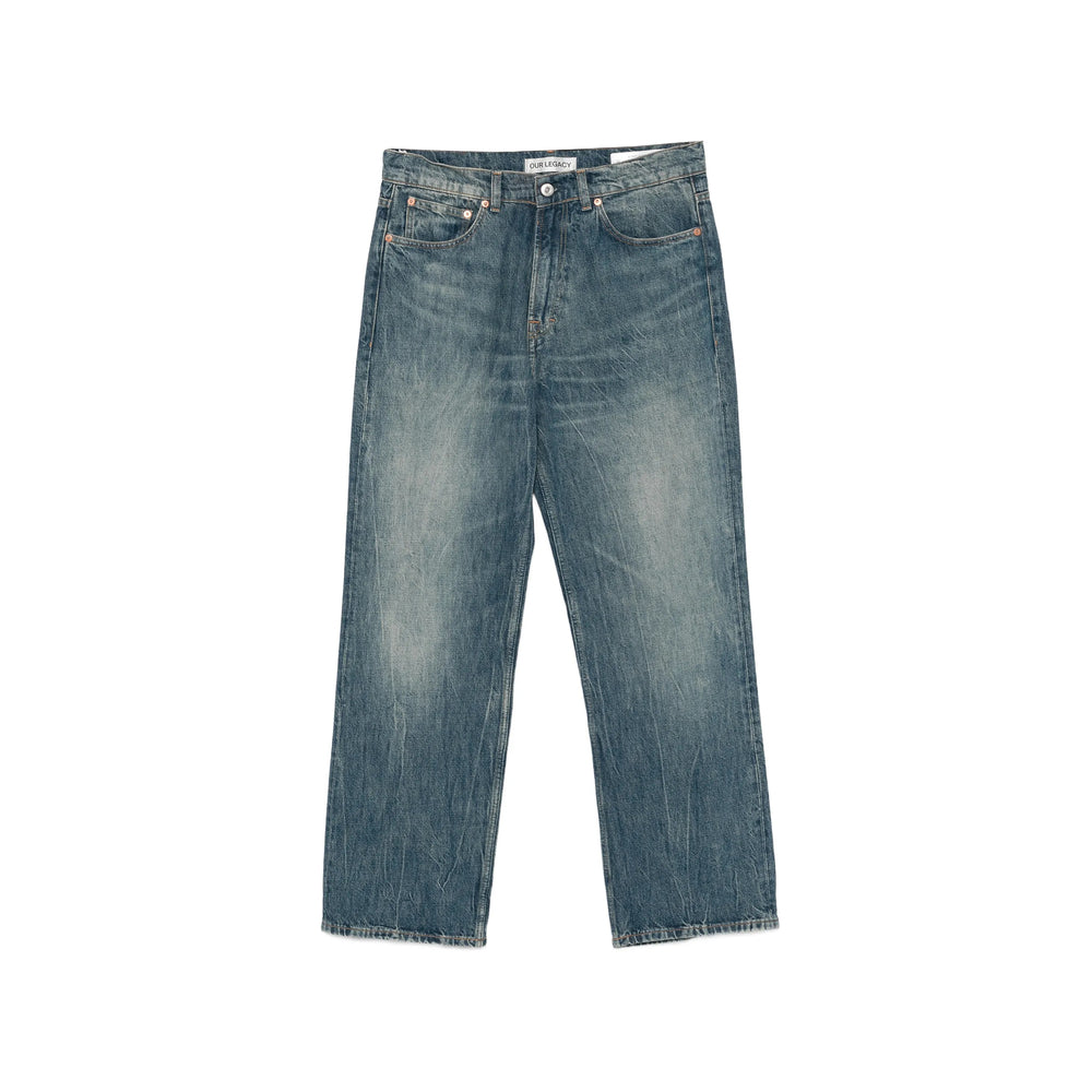Our Legacy Blue Denim - Loose-Fit Jeans Men OUR LEGACY