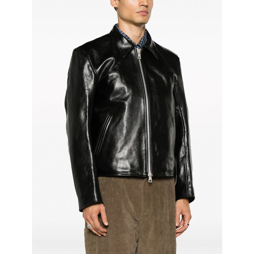 Our Legacy Black Jackets - Leather Jackets Men OUR LEGACY