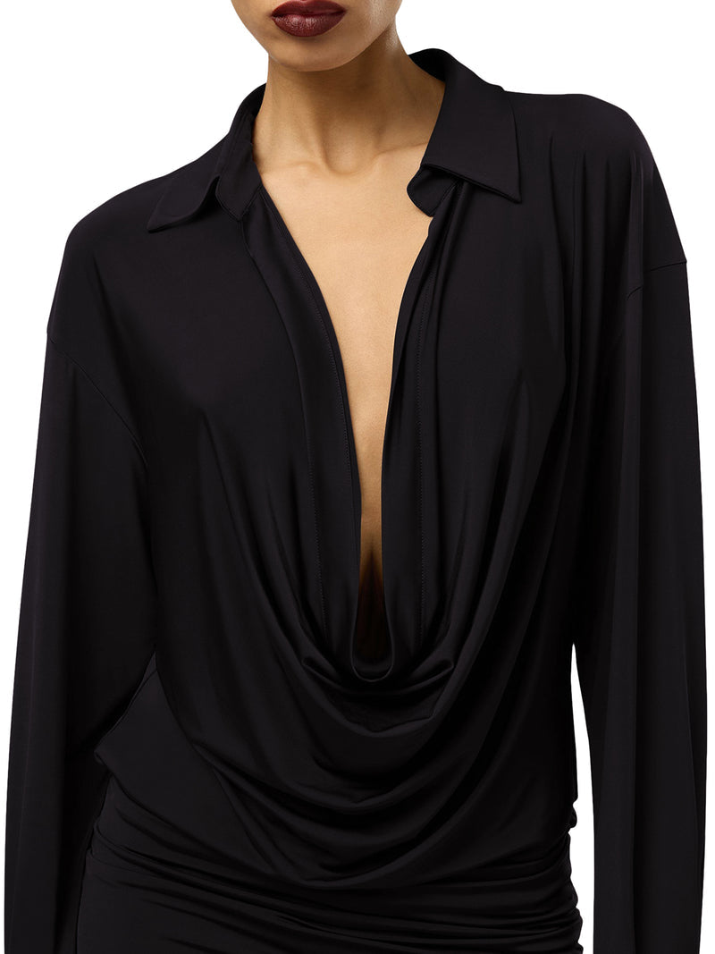 The Andamane Women Lilia Mini Dress With Deep Neckline THE ANDAMANE