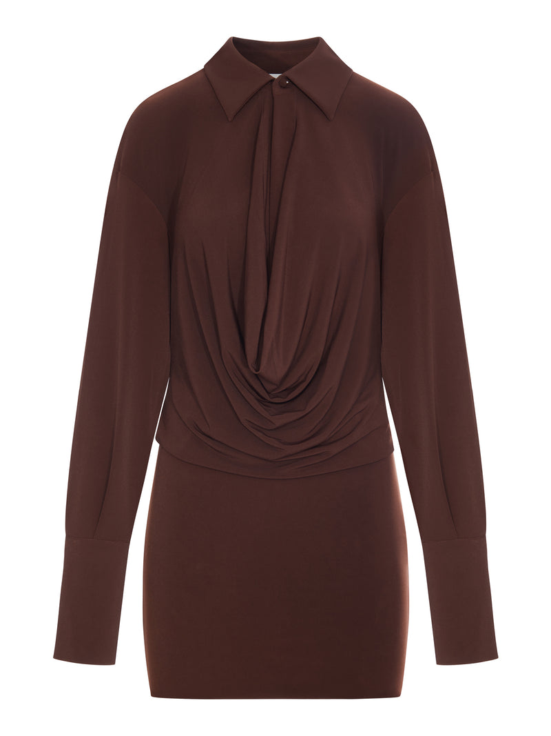 The Andamane Women Lilia Mini Dress With Deep Neckline THE ANDAMANE