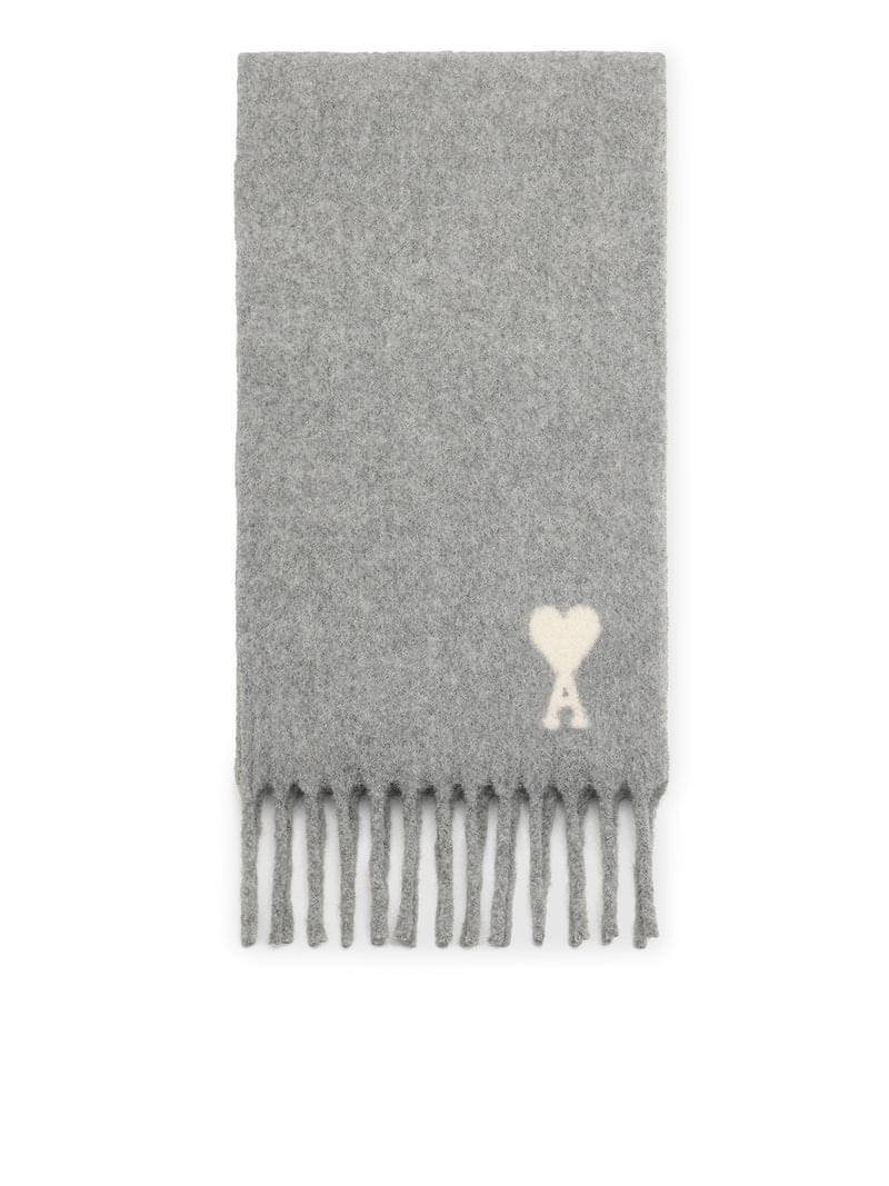 Ami Paris Men Ami De Coeur Scarf In Alpaca Wool AMI PARIS