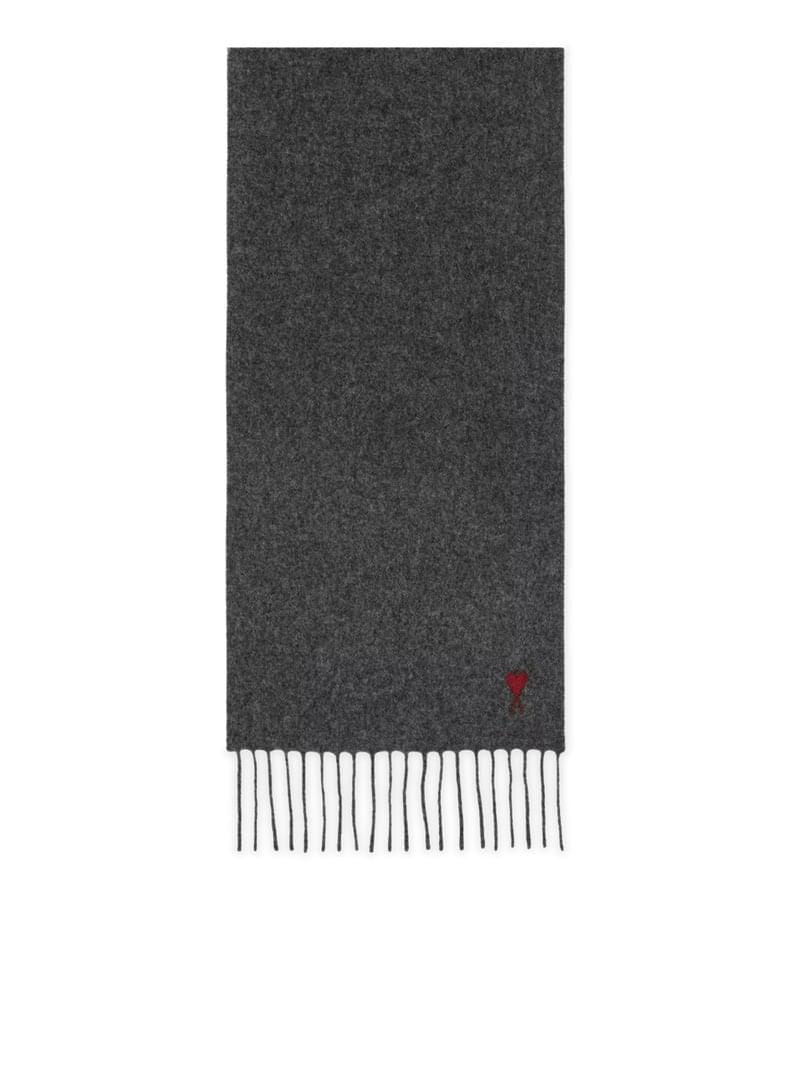 Ami Paris Men Ami De Coeur Scarf In Wool AMI PARIS