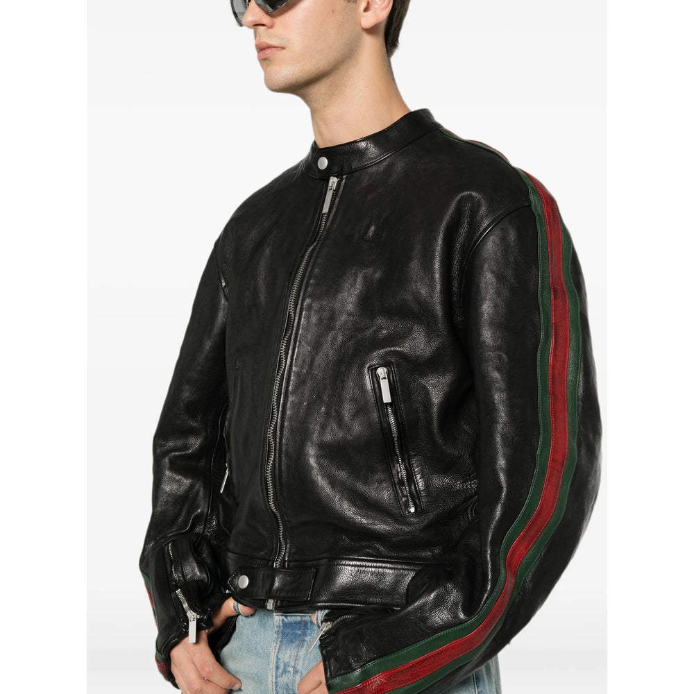 Gucci Black Jackets - Leather Jackets Men GUCCI