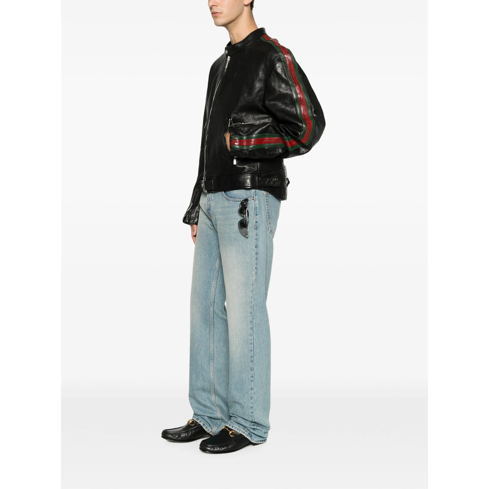 Gucci Black Jackets - Leather Jackets Men GUCCI