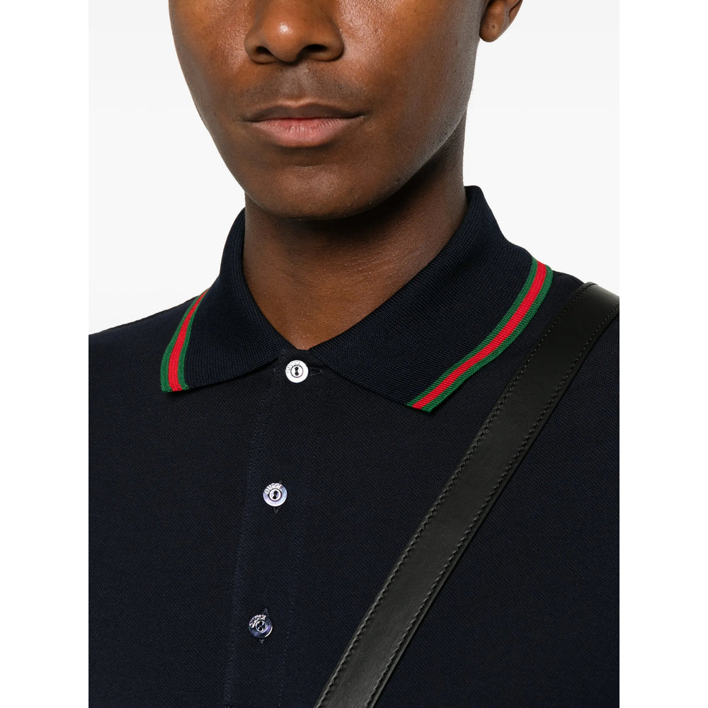 Gucci Blue Polo Shirts Men GUCCI