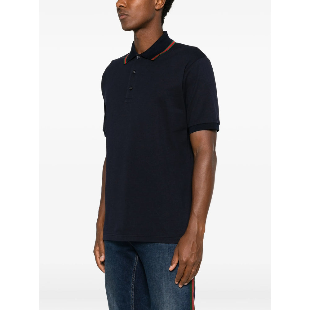 Gucci Blue Polo Shirts Men GUCCI