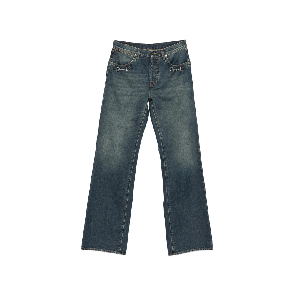 Gucci Blue Denim - Wide-Leg Jeans Men GUCCI
