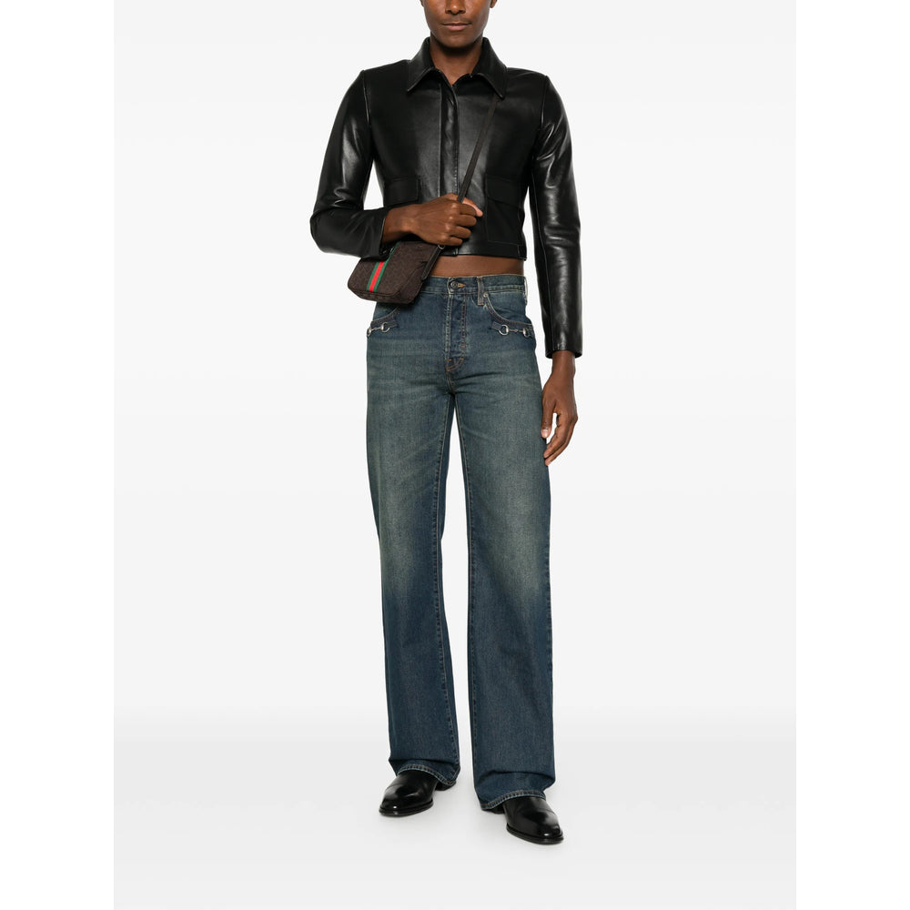 Gucci Blue Denim - Wide-Leg Jeans Men GUCCI