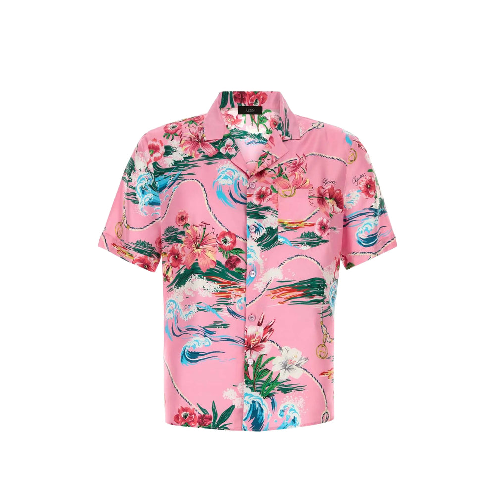 Gucci Pink Shirts Men GUCCI