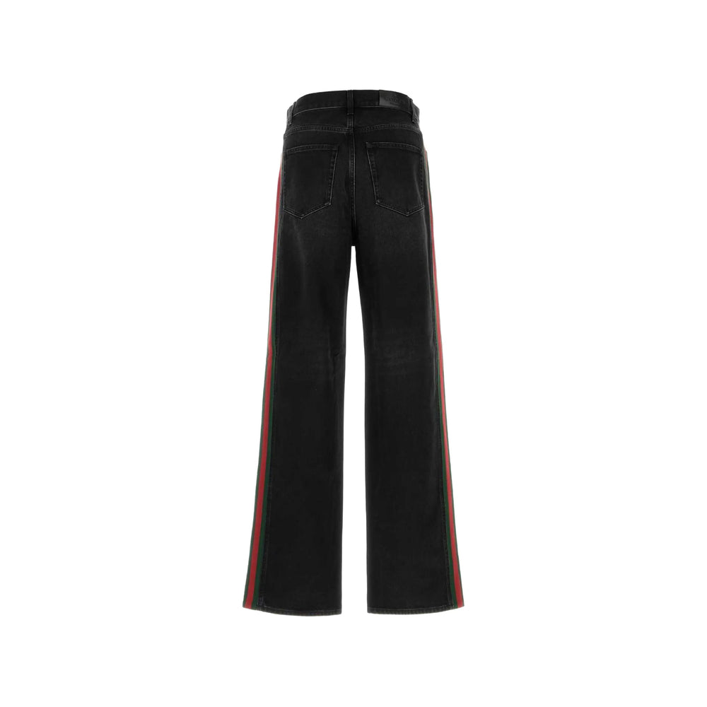 Gucci Black Denim - Wide-Leg Jeans Men GUCCI