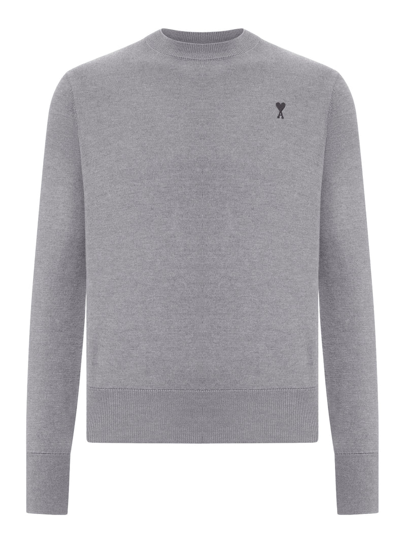 Ami Paris Men Crewneck Sweater Ami De Coeur In Merino Wool AMI PARIS