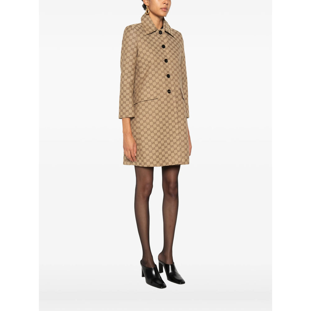 Gucci Neutrals Coats - Single Breasted Coats Women GUCCI