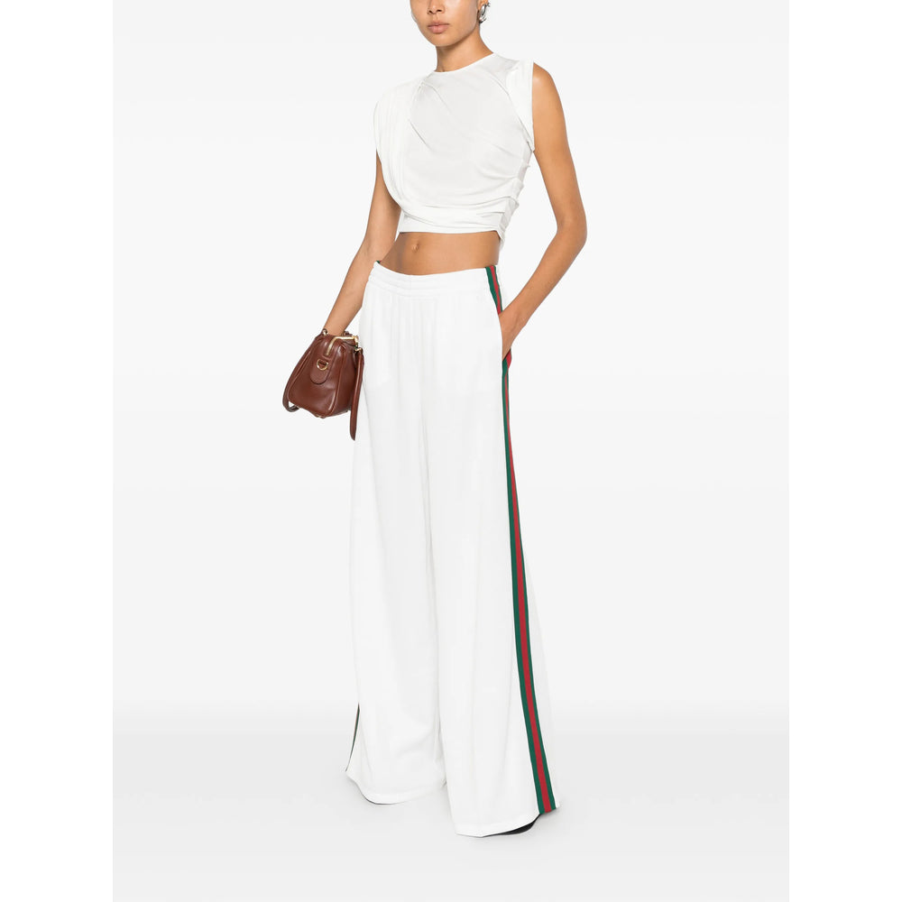 Gucci White Trousers - Track Pants Women GUCCI