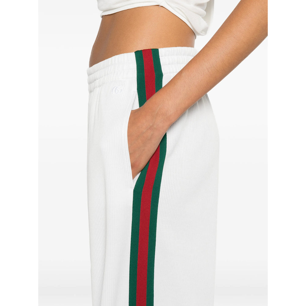 Gucci White Trousers - Track Pants Women GUCCI