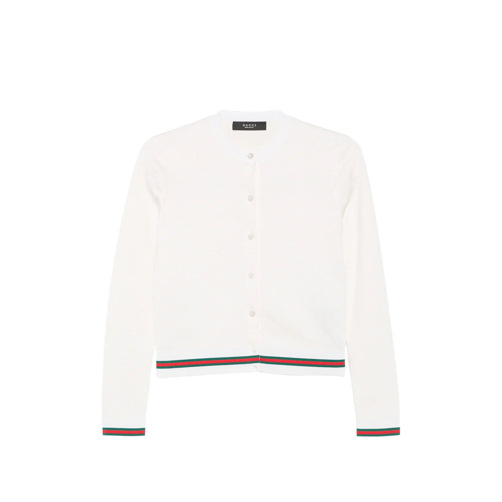 Gucci White Knitwear - Cardigans Women GUCCI