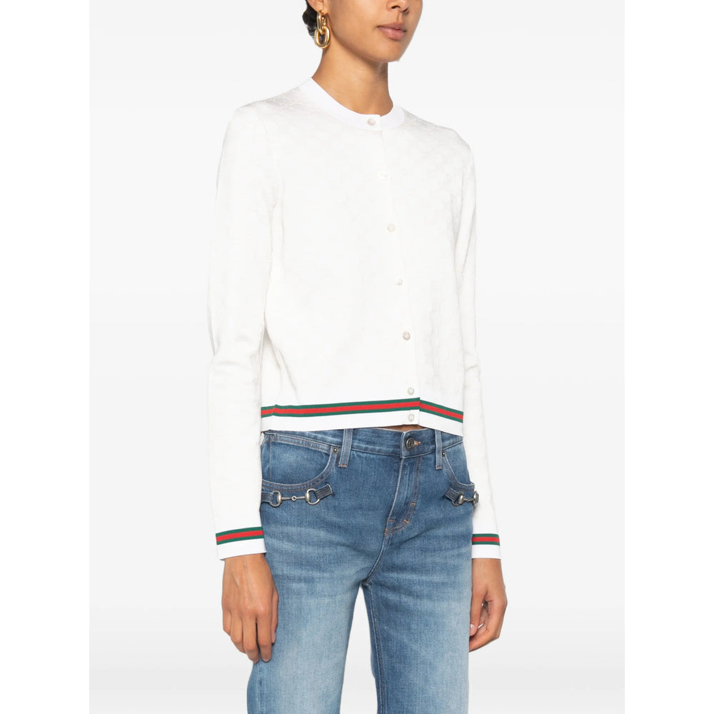 Gucci White Knitwear - Cardigans Women GUCCI