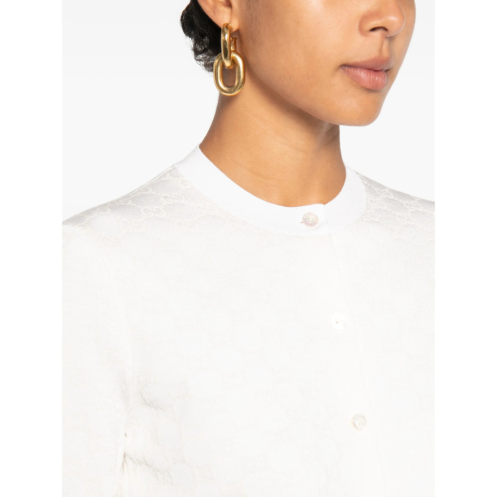 Gucci White Knitwear - Cardigans Women GUCCI