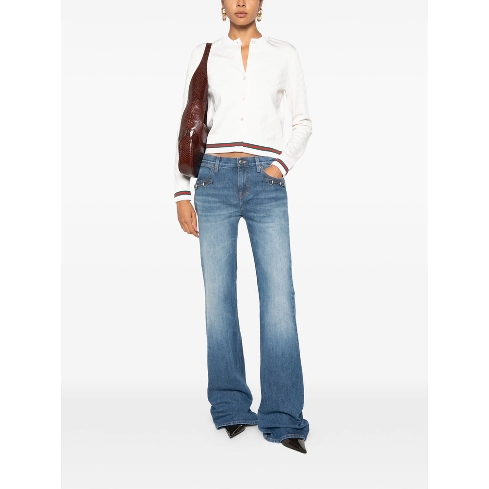Gucci White Knitwear - Cardigans Women GUCCI