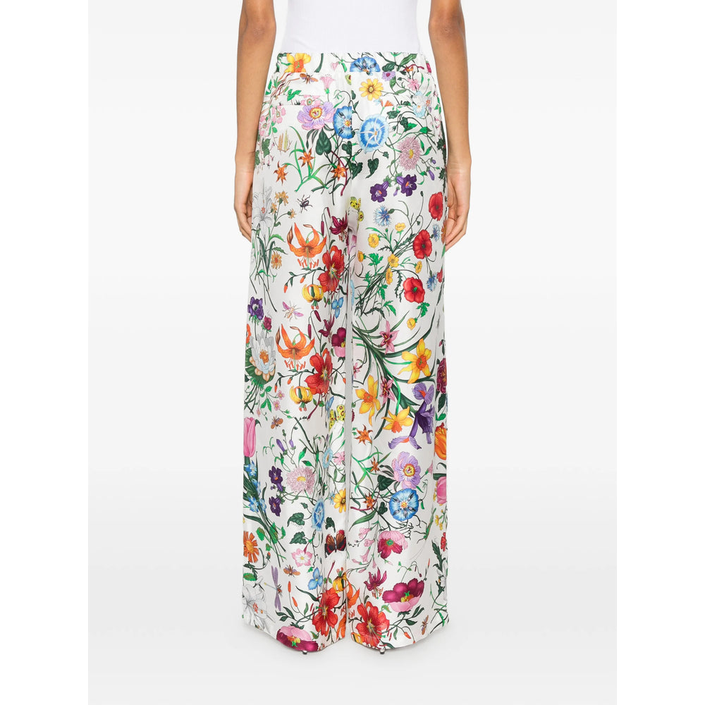 Gucci Women Printed Silk Twill Pants GUCCI