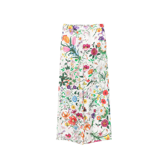 Gucci Women Printed Silk Twill Pants GUCCI