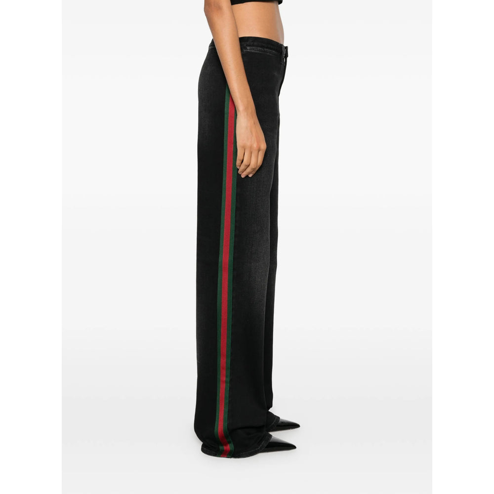 Gucci Black Denim - Wide-Leg Jeans Women GUCCI