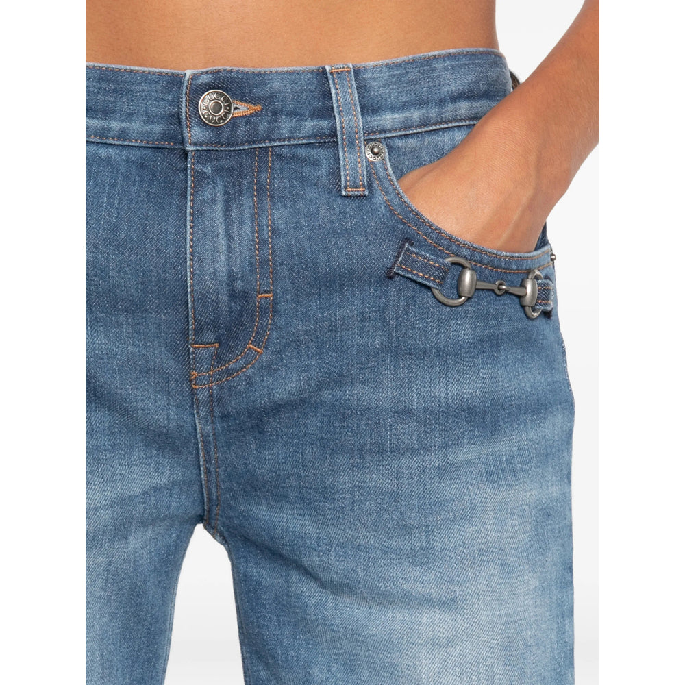 Gucci Blue Denim - Flared Jeans Women GUCCI