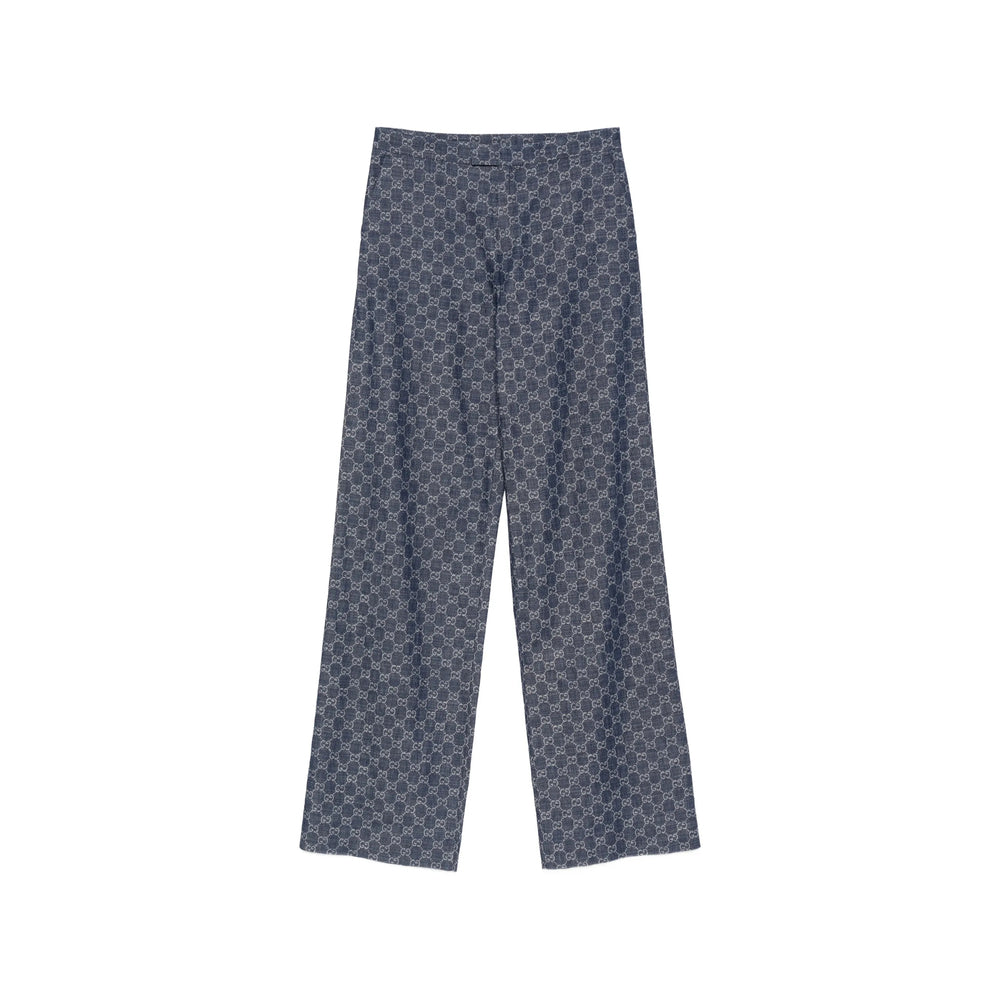 Gucci Blue Trousers - Palazzo Pants Women GUCCI