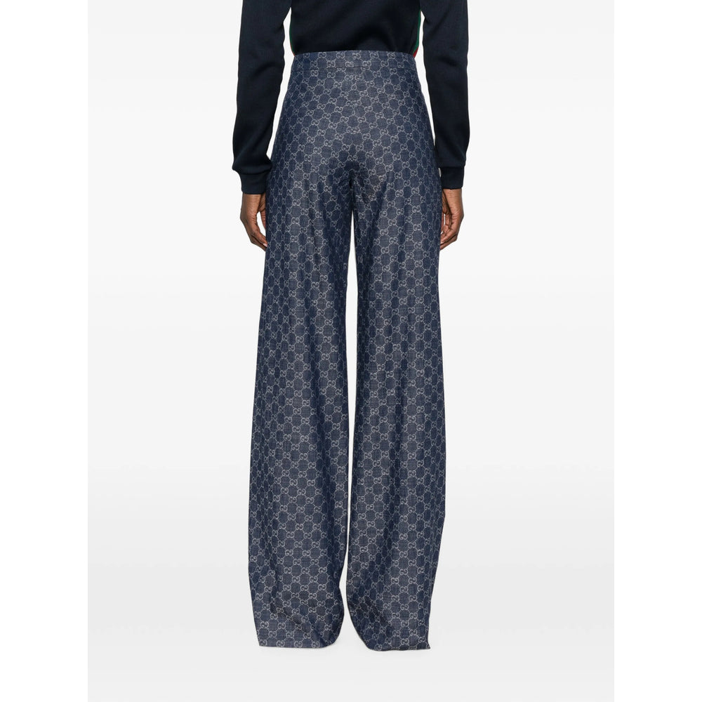 Gucci Blue Trousers - Palazzo Pants Women GUCCI