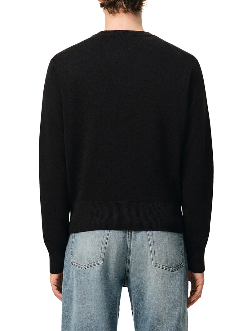 Ami Paris Men V-Neck Knit Cardigan With Embroidered Logo AMI PARIS
