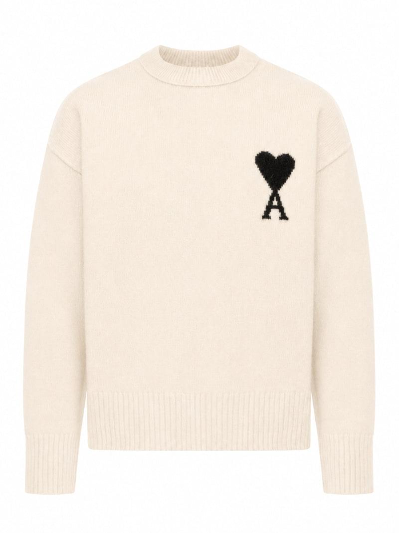 Ami Paris Men Ami De Coeur Wool Sweater AMI PARIS