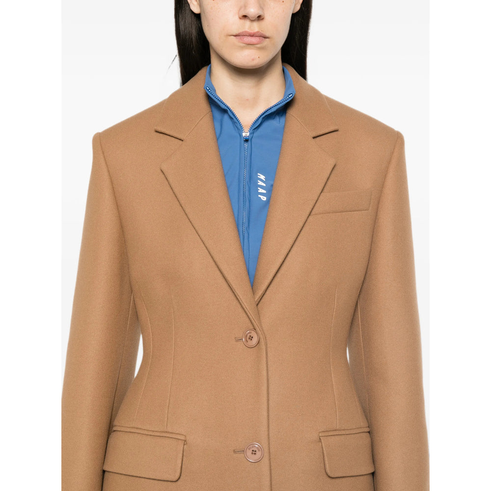 Balenciaga Neutrals Coats - Single Breasted Coats Women BALENCIAGA