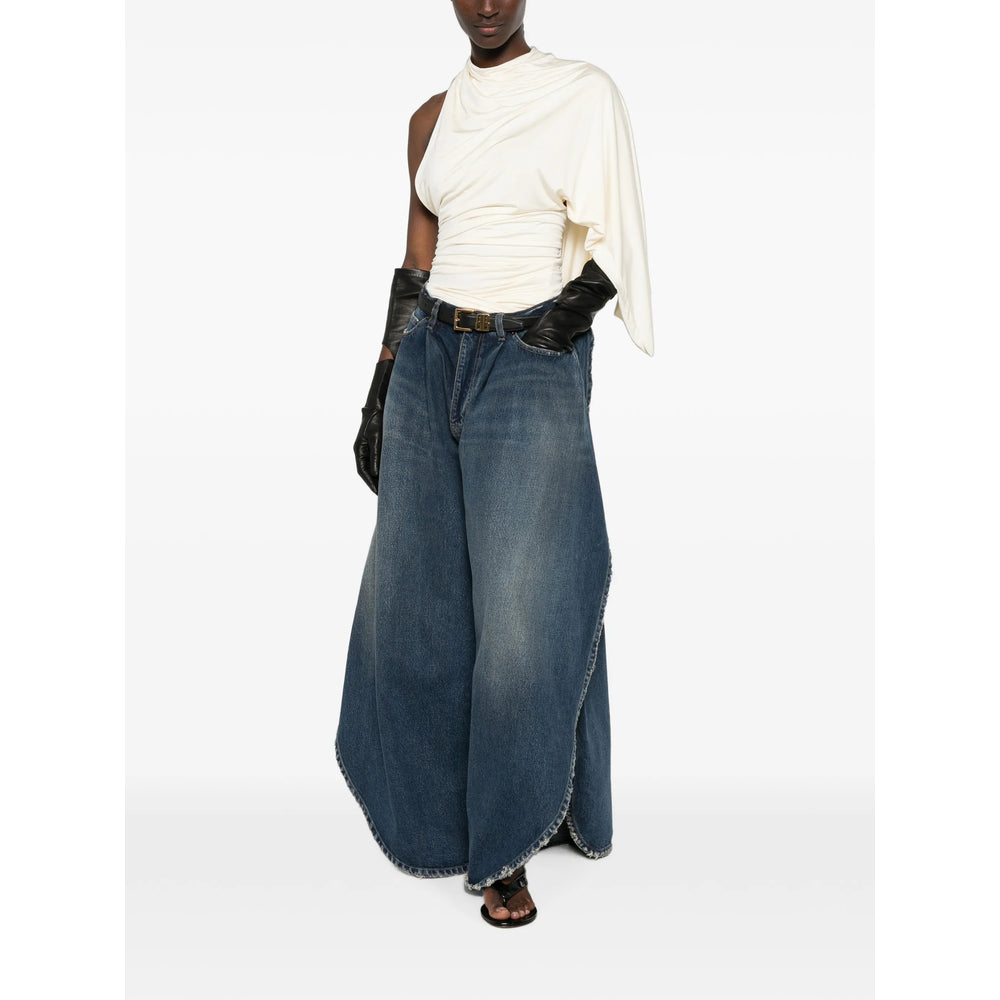 Balenciaga Blue Denim - Wide-Leg Jeans Women BALENCIAGA