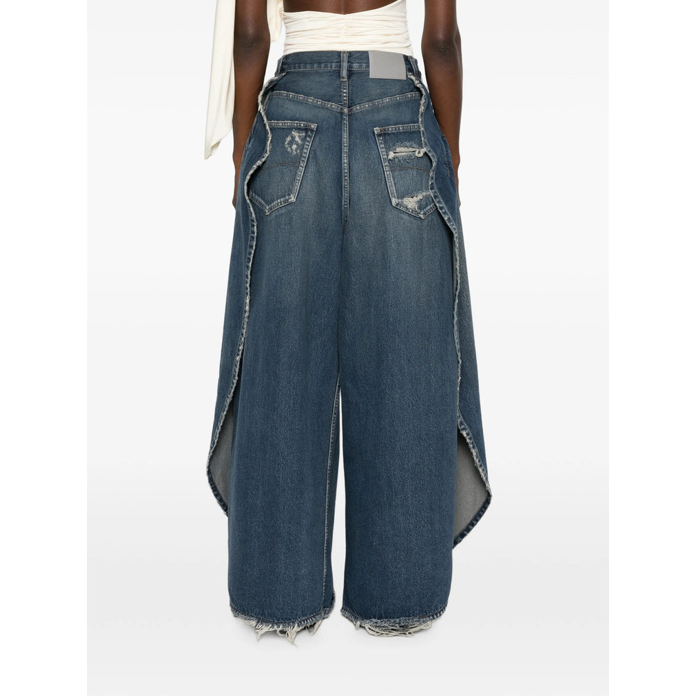 Balenciaga Blue Denim - Wide-Leg Jeans Women BALENCIAGA