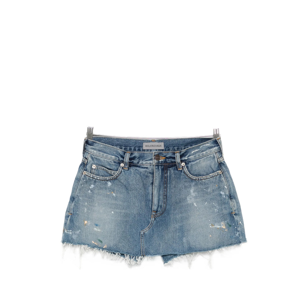 Balenciaga Blue Shorts - Mini Shorts Women BALENCIAGA