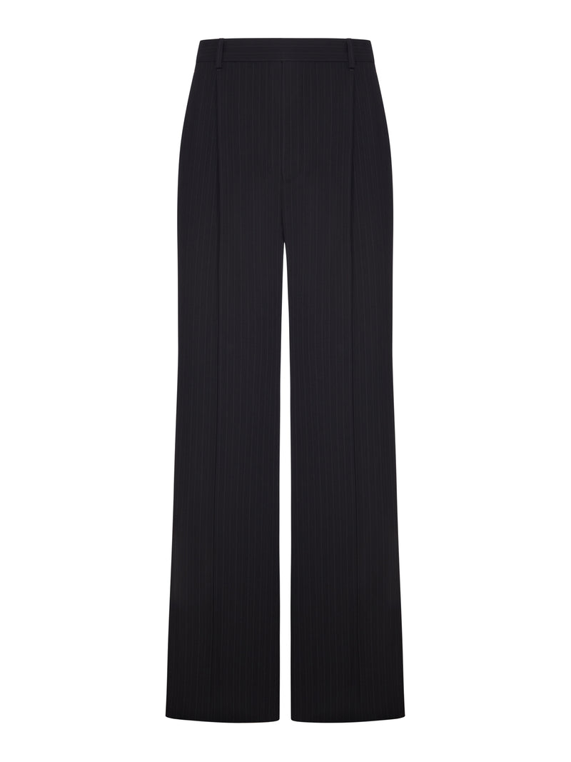 Saint Laurent Men Fluid Trousers In Striped Crepe SAINT LAURENT