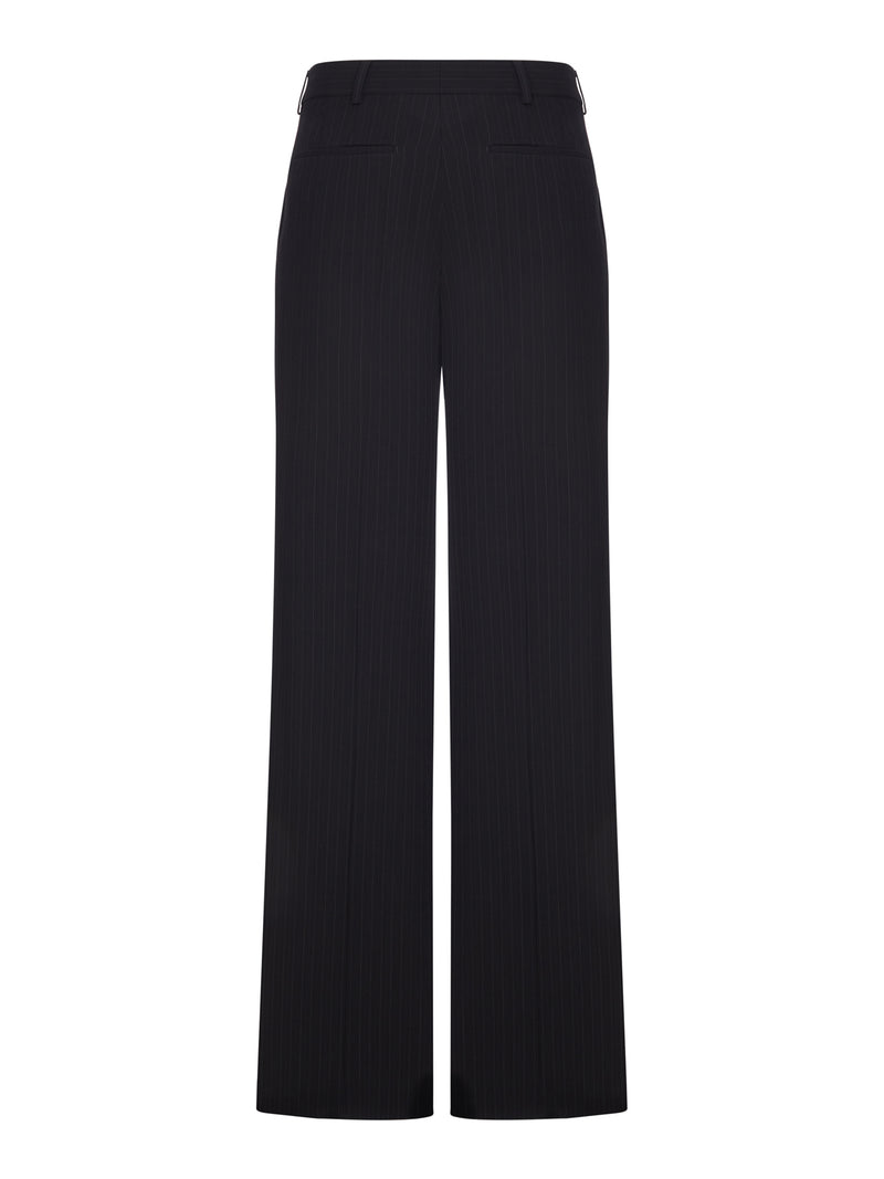 Saint Laurent Men Fluid Trousers In Striped Crepe SAINT LAURENT