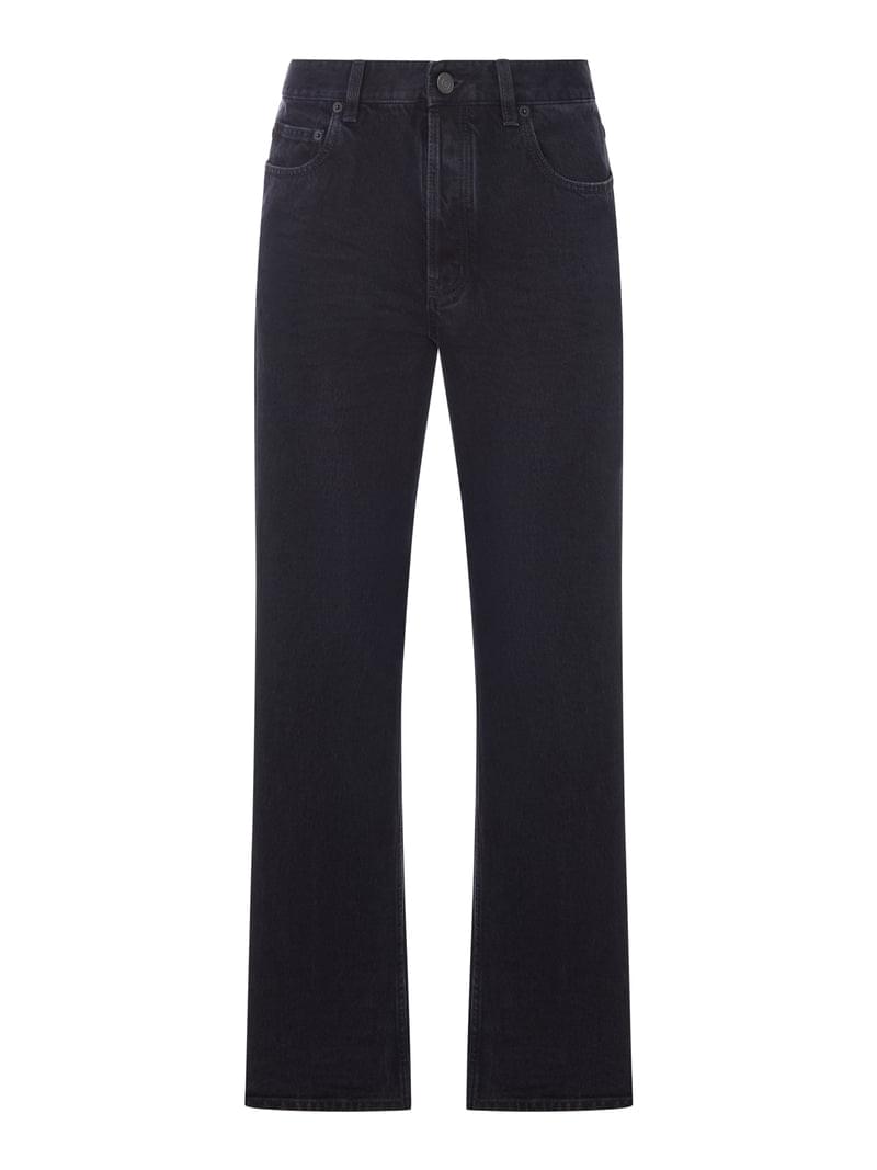 Saint Laurent Men Dark Denim Bootcut Jeans SAINT LAURENT