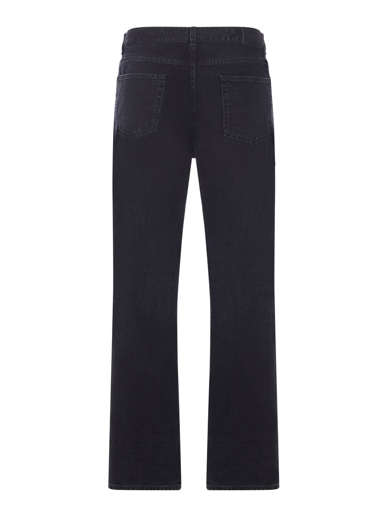 Saint Laurent Men Dark Denim Bootcut Jeans SAINT LAURENT