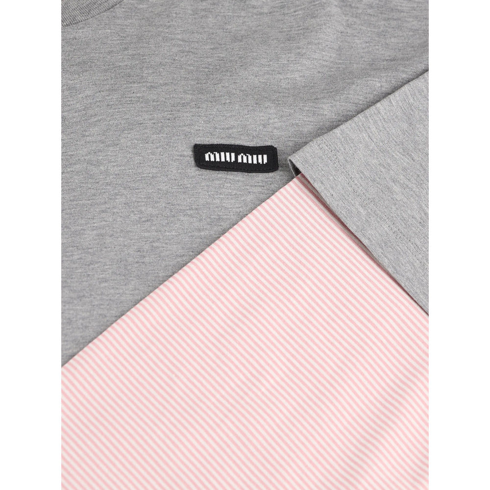 Miu Miu Grey Tops - T-Shirts & Jerseys Women MIU MIU