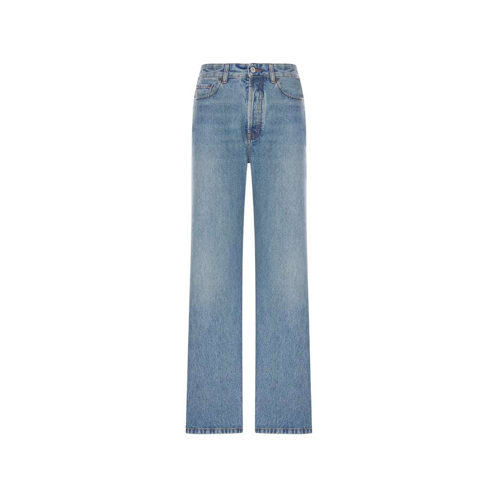 Miu Miu Blue Denim - Straight-Leg Jeans Women