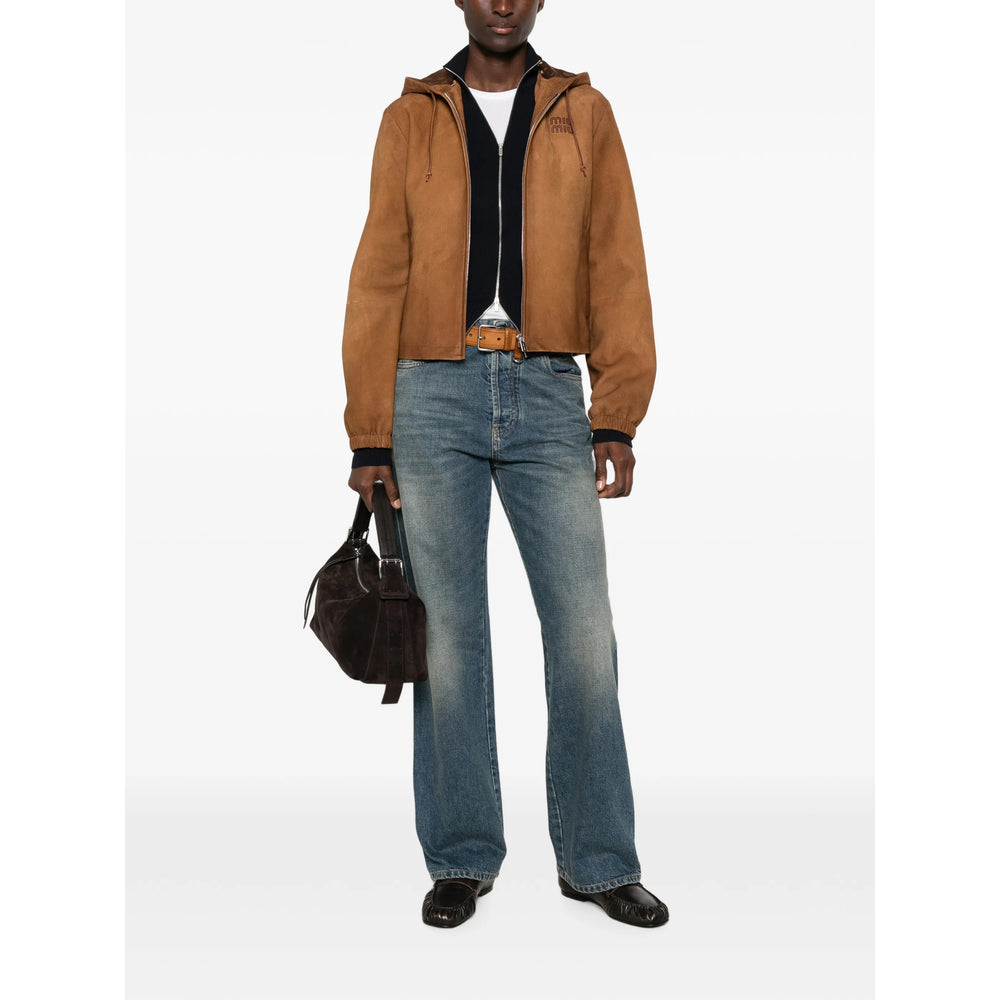 Miu Miu Blue Denim - Straight-Leg Jeans Women