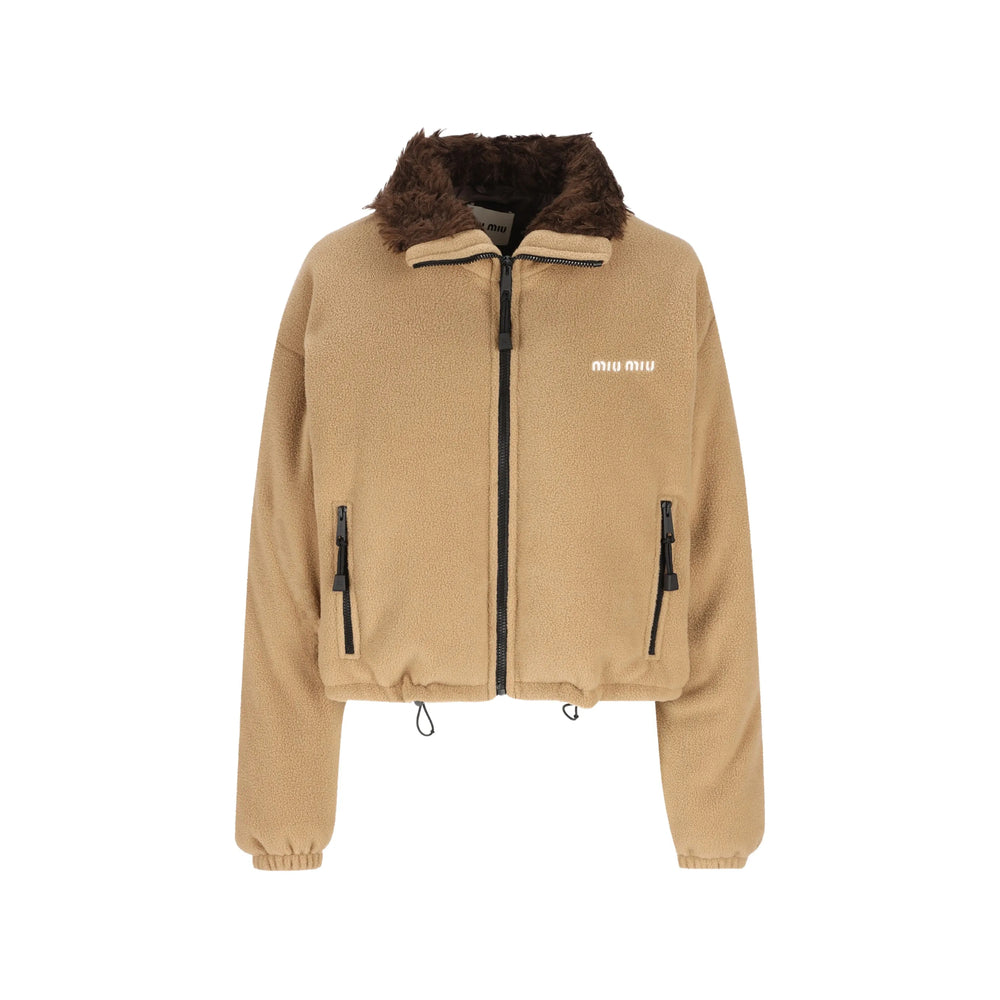 Miu Miu Neutrals Coats - Faux Fur Coats Women MIU MIU