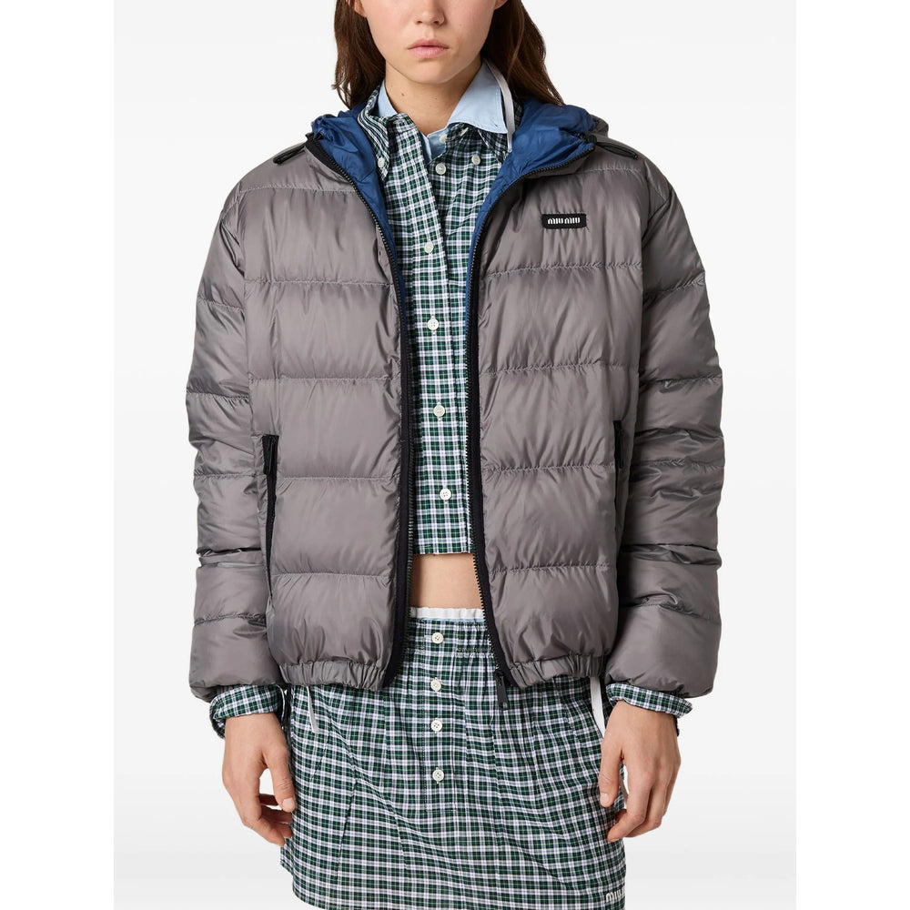 Miu Miu Grey Jackets - Puffer Jackets Women