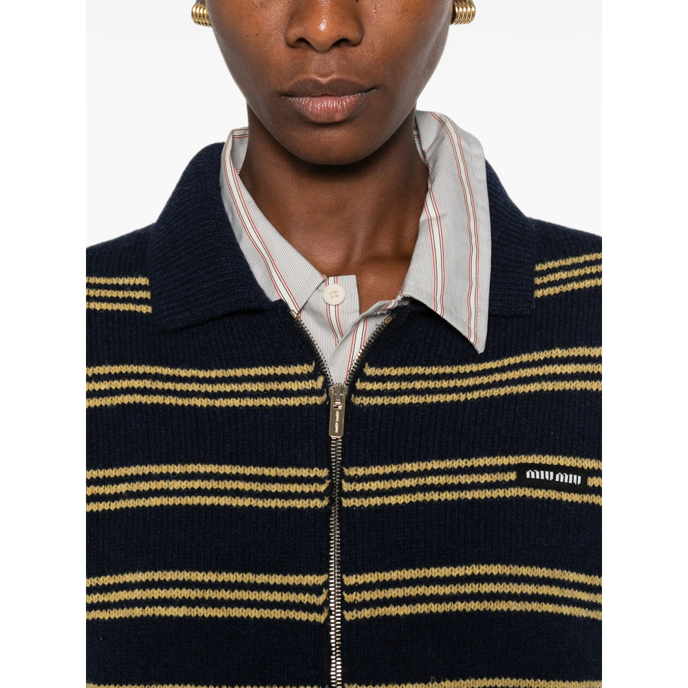 Miu Miu Blue Knitwear - Cardigans Women MIU MIU