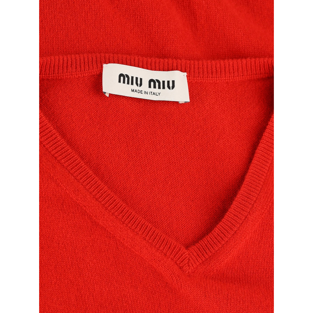Miu Miu Red Tops - Sweatshirts Women MIU MIU
