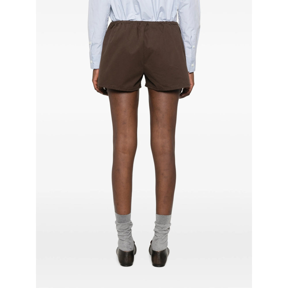 Miu Miu Brown Shorts - Mini Shorts Women MIU MIU